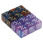 POSITIVE/NEGATIVE DICE COUNTERS NEBULA/TWILIGHT 12PC SET (NE