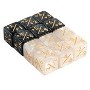 POSITIVE/NEGATIVE DICE COUNTERS ONYX/MARBLE 12PC SET  (