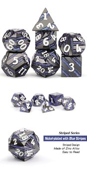 (USE MAR257769) STRIPE METAL DICE STARGATE 7PC SET (Net)