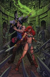 RED SONJA VS AOD #3 CVR E RANEY METAL PREMIUM