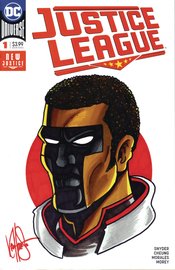 DF JUSTICE LEAGUE #1 SGN & REMARK HAESER MR TERRIFIC SKETCH