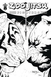 ZOO JITSU FIGHTERS #2 (OF 4) CVR E DIAZ B&W