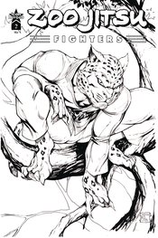 ZOO JITSU FIGHTERS #2 (OF 4) CVR G GARZA B&W