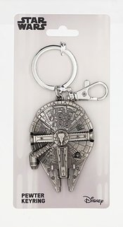 STAR WARS MILLENNIUM FALCON PEWTER KEYCHAIN