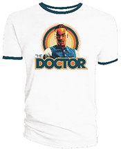 DOCTOR WHO FIFTEENTH DOCTOR RETRO WHITE W BLU RINGER S XL TS