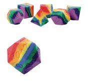 SILICONE DICE RAINBOW 7PC SET