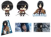 ATTACK ON TITAN MIKASA 6PC DIE-CUT STICKER PACK