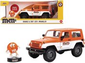 M&MS 2007 JEEP WRANGLER W/ ORANGE FIG 1/24 DIE-CAST VEHICLE