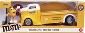 M&MS 1947 FORD COE FLATBED W/ YELLOW FIG 1/24 DIE-CAST VEH (