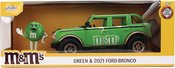 M&MS 2021 FORD BRONCO W/ GREEN FIG 1/24 DIE-CAST VEHICLE (NE