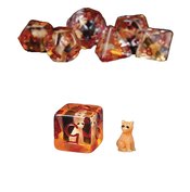 RESIN DICE FOX 7PC SET