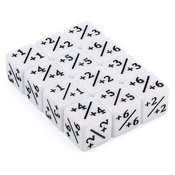 POSITIV/NEGATIVE DICE COUNTERS WHITE 12PC SET