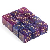 POSITIV/NEGATIVE DICE COUNTERS PURPLE 12PC SET