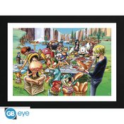 ONE PIECE HOT DOG PARTY FRAMED PRINT