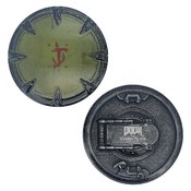 DOOM THE DARK AGES SAW SHIELD MEDALLION AND ART CARD  (