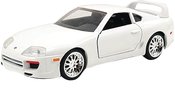 FAST FURIOUS BRIAN TOYOTA SUPRA GLOSSY WHT 1/24 DIE CAST VEH