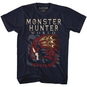 MONSTER HUNTER LARGE DRAGON NAVY ADULT TSHIRT L