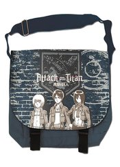 ATTACK ON TITAN GROUP WALL MESSENGER BAG