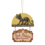 JIM SHORE BLACK CAT PINK PALACE APARTMENTS ORNAMENT  (C