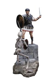 SKELETON BATTLE DIORAMA SCENE 1/8 SCALE RESIN STATUE  (