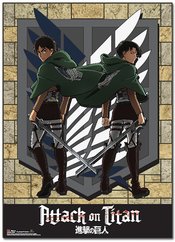 ATTACK ON TITAN EREN AND LEVI WALL SCROLL