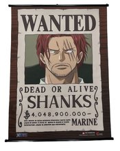 ONE PIECE WANTED POSTER SHANKS WALL SCROLL