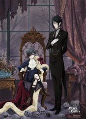 BLACK BUTLER CIEL WITH CLOCK WALL SCROLL