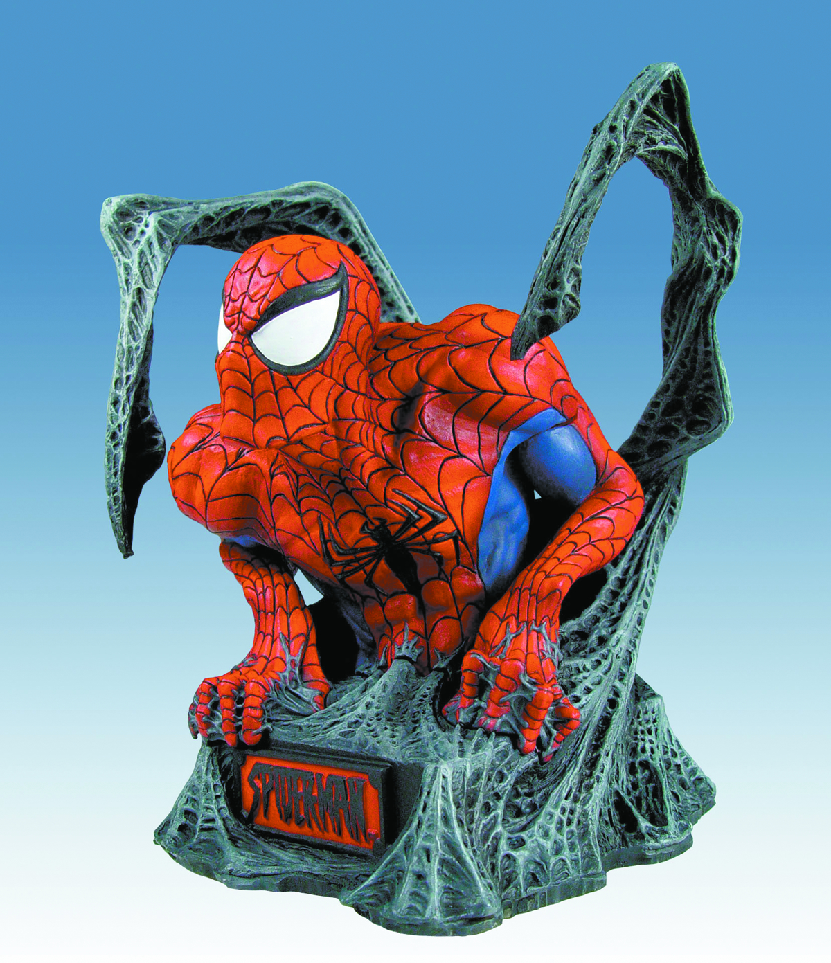 spider man bust statue