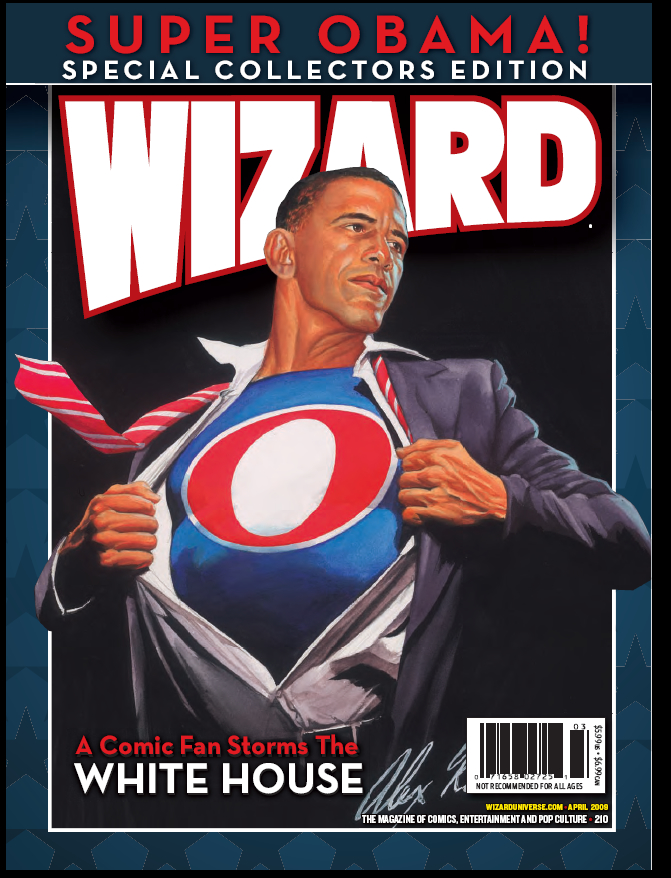 DEC088031 - WIZARD MAGAZINE #210 ALEX ROSS OBAMA CVR - Previews World