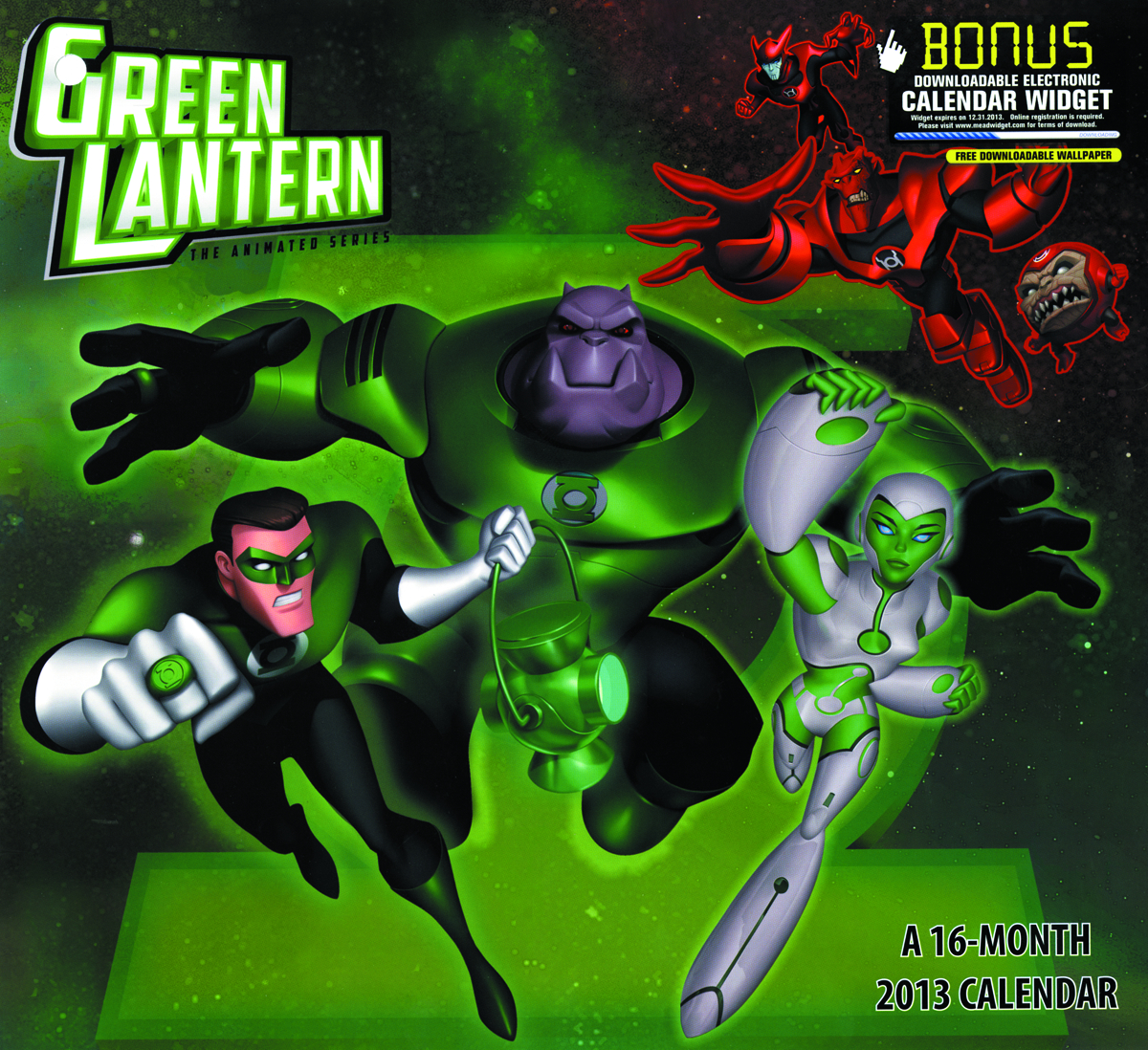 Apr121453 Green Lantern Animated Series 2013 16 Month Wall Cal