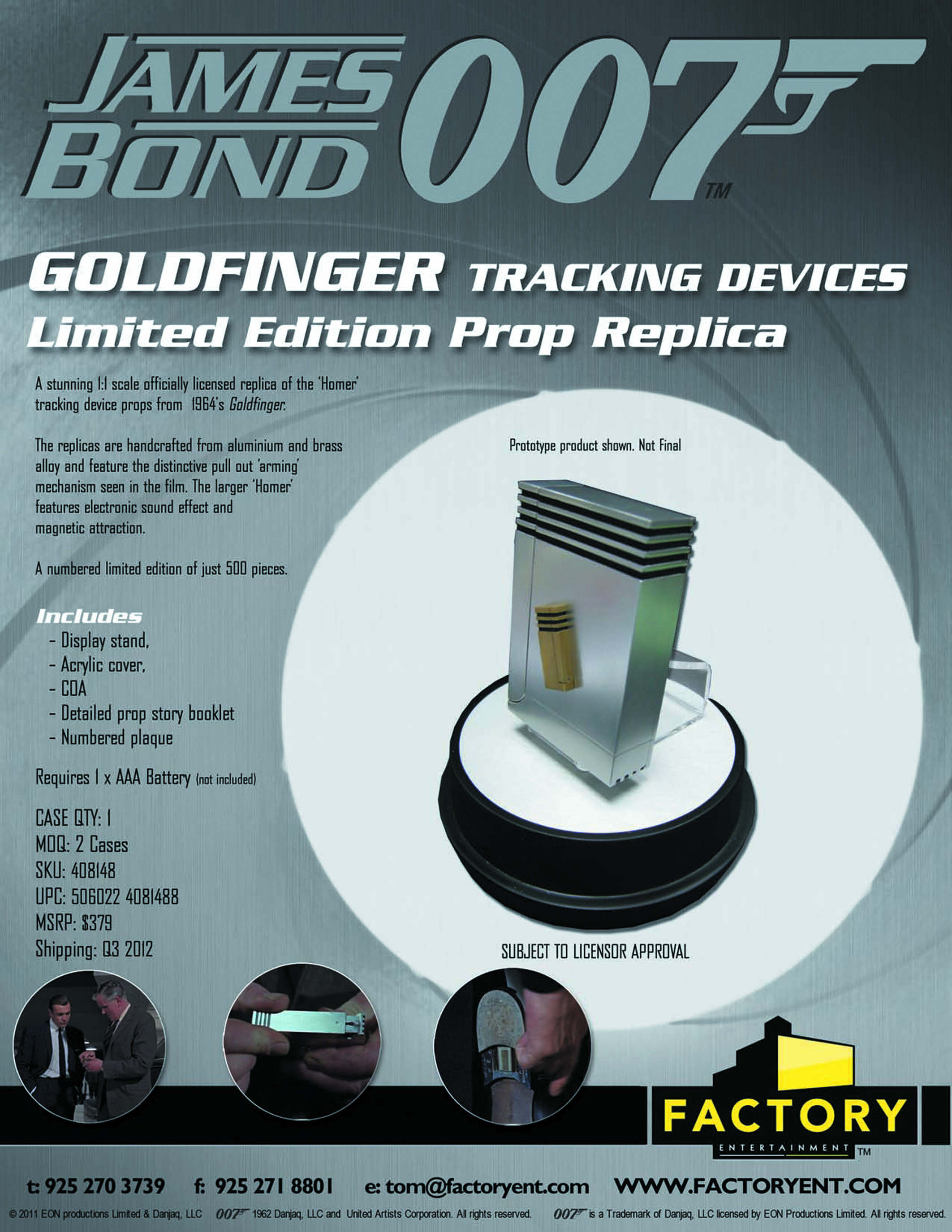 MAY121872 JAMES BOND GOLDFINGER HOMING DEVICE PROP REPLICA Previews