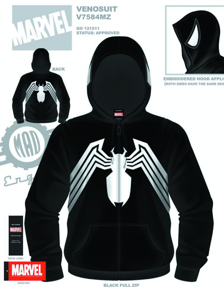 APR128117 VENOM VENOSUIT COSTUME HOODIE SM Previews World