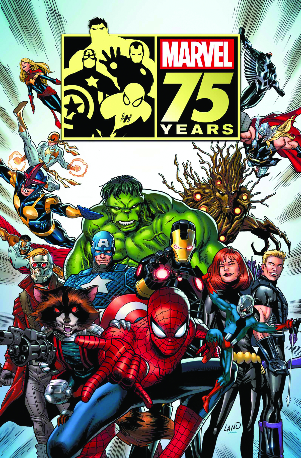 JUN140750 MARVEL 75TH ANNIVERSARY MAGAZINE POSTER Previews World