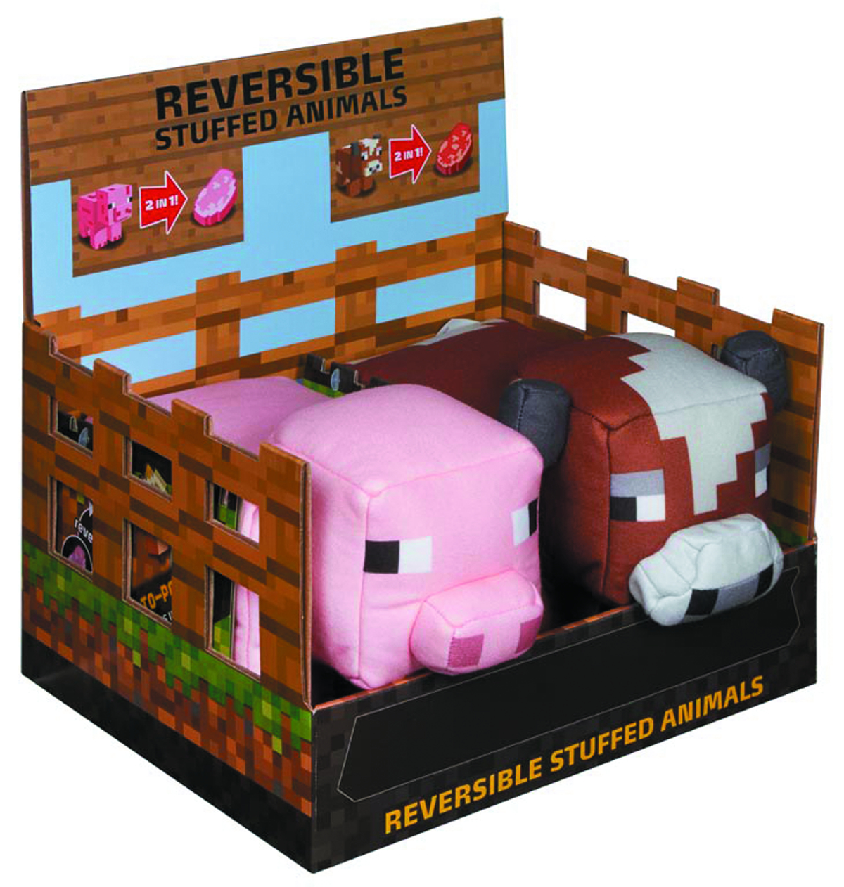 Minecraft Reversible Plush Pig to Porkchop