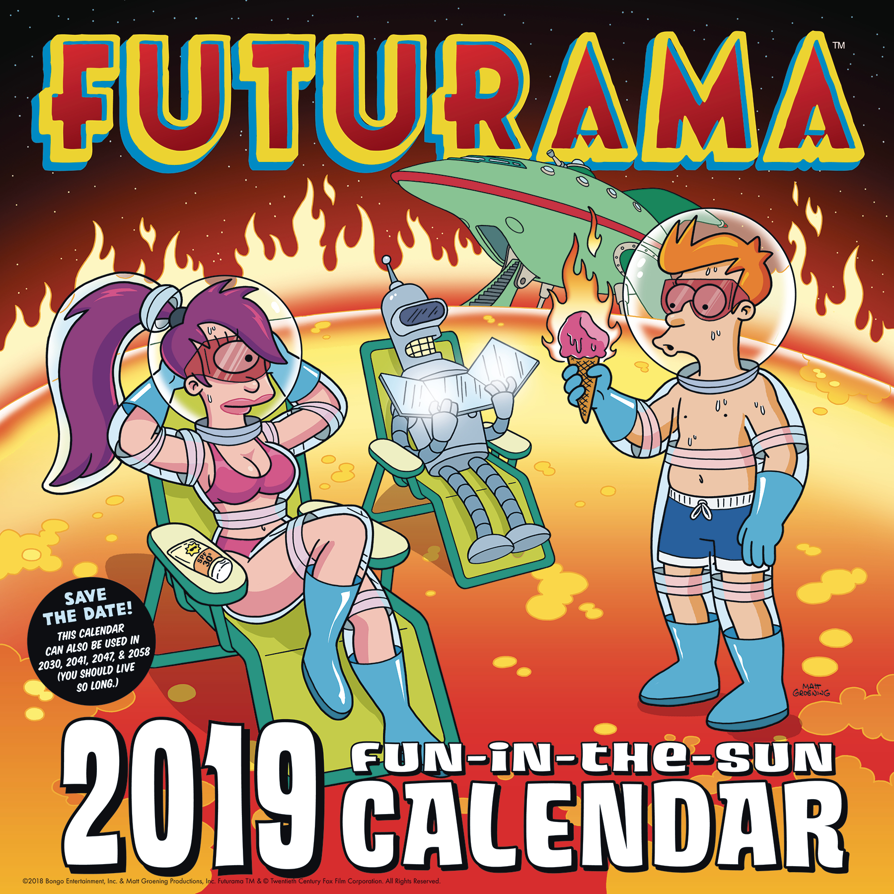 APR181390 FUTURAMA 2019 CALENDAR Previews World