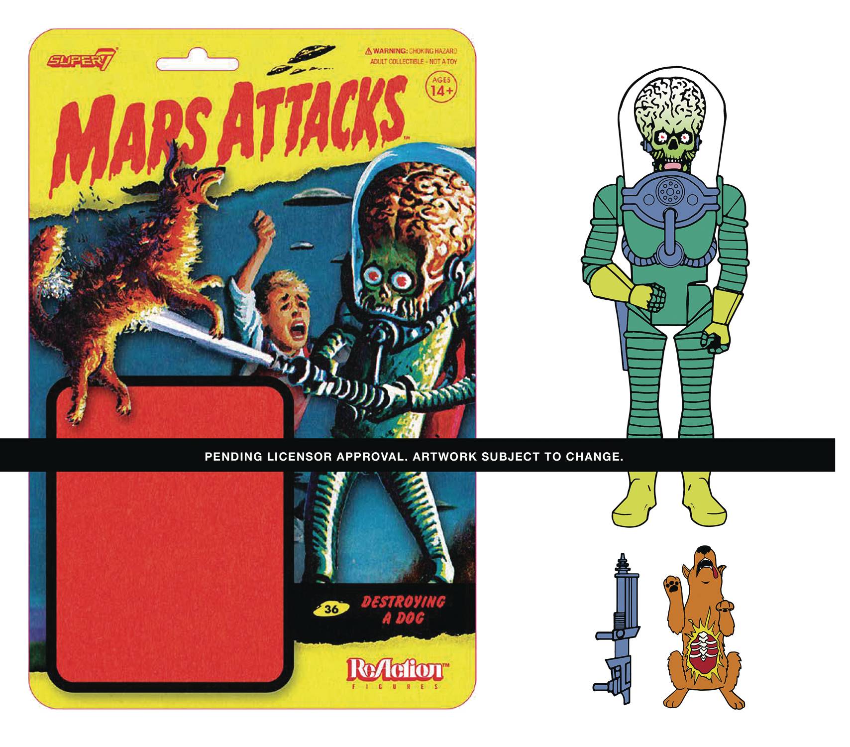 JUL209541 MARS ATTACKS DESTROYING A DOG REACTION FIGURE Previews World