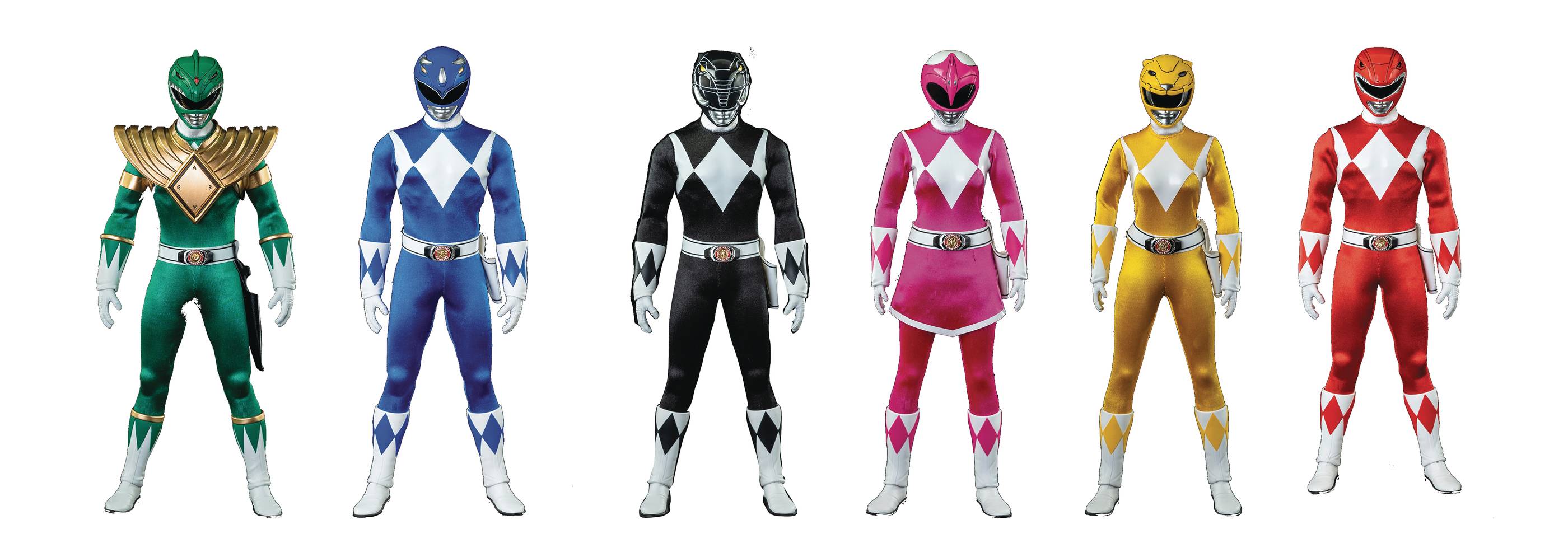 NOV208151 MIGHTY MORPHIN POWER RANGERS 1/6 SCALE AF 6PK SET