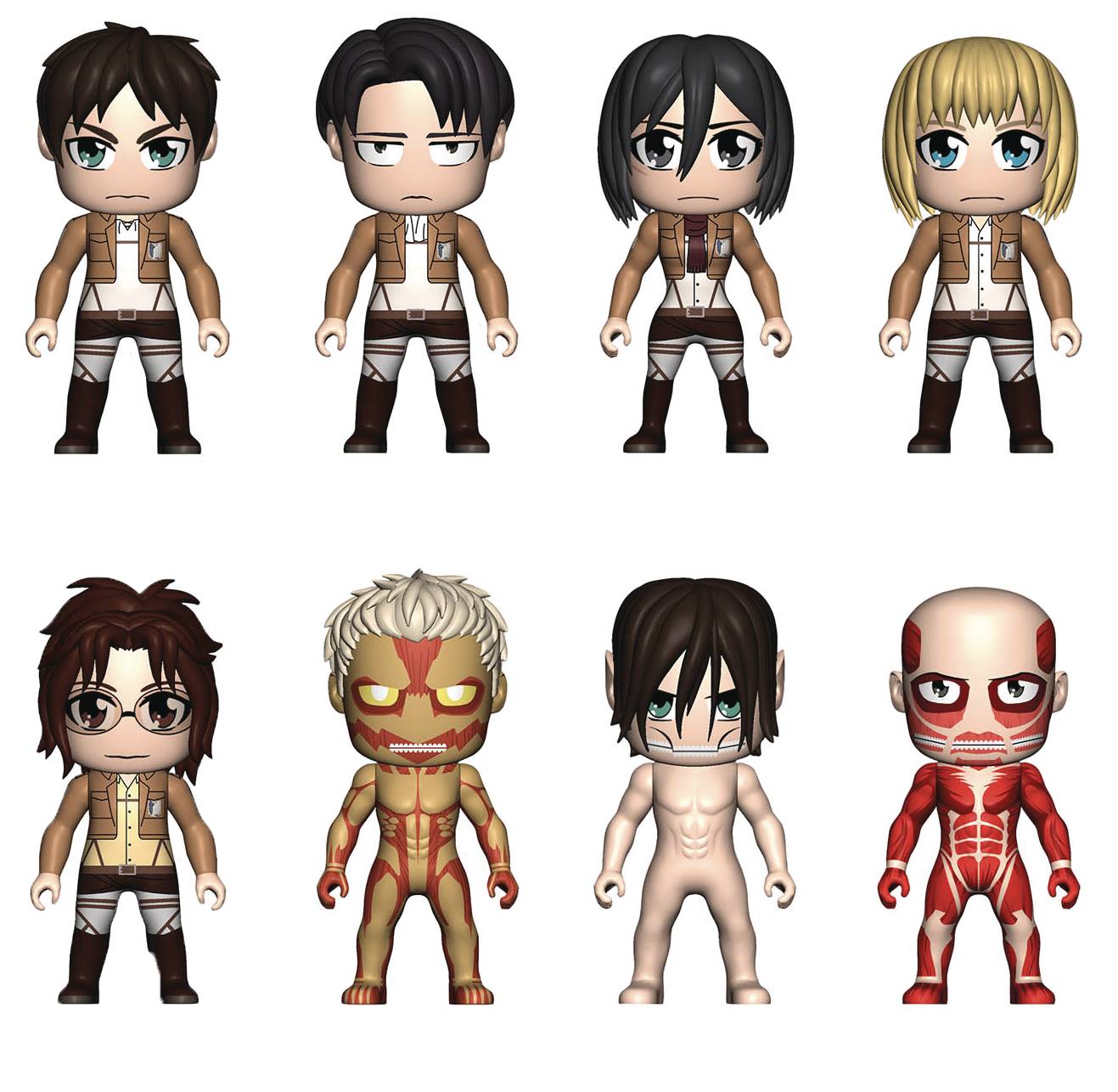 MAR212321 ATTACK ON TITAN KAWAII TITANS 18PC MINI FIG DISP Previews