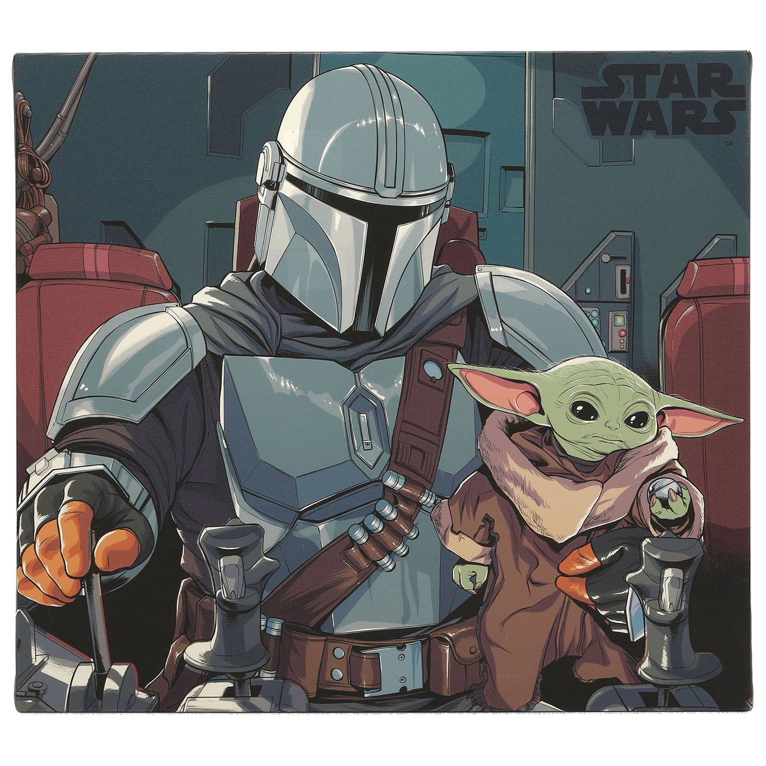 Jun212880 Star Wars Mandalorian And Grogu Canvas Wall Art Previews