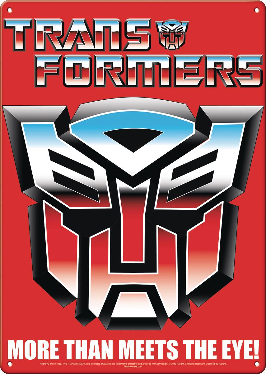 FEB238010 TRANSFORMERS AUTOBOT METAL SIGN Previews World