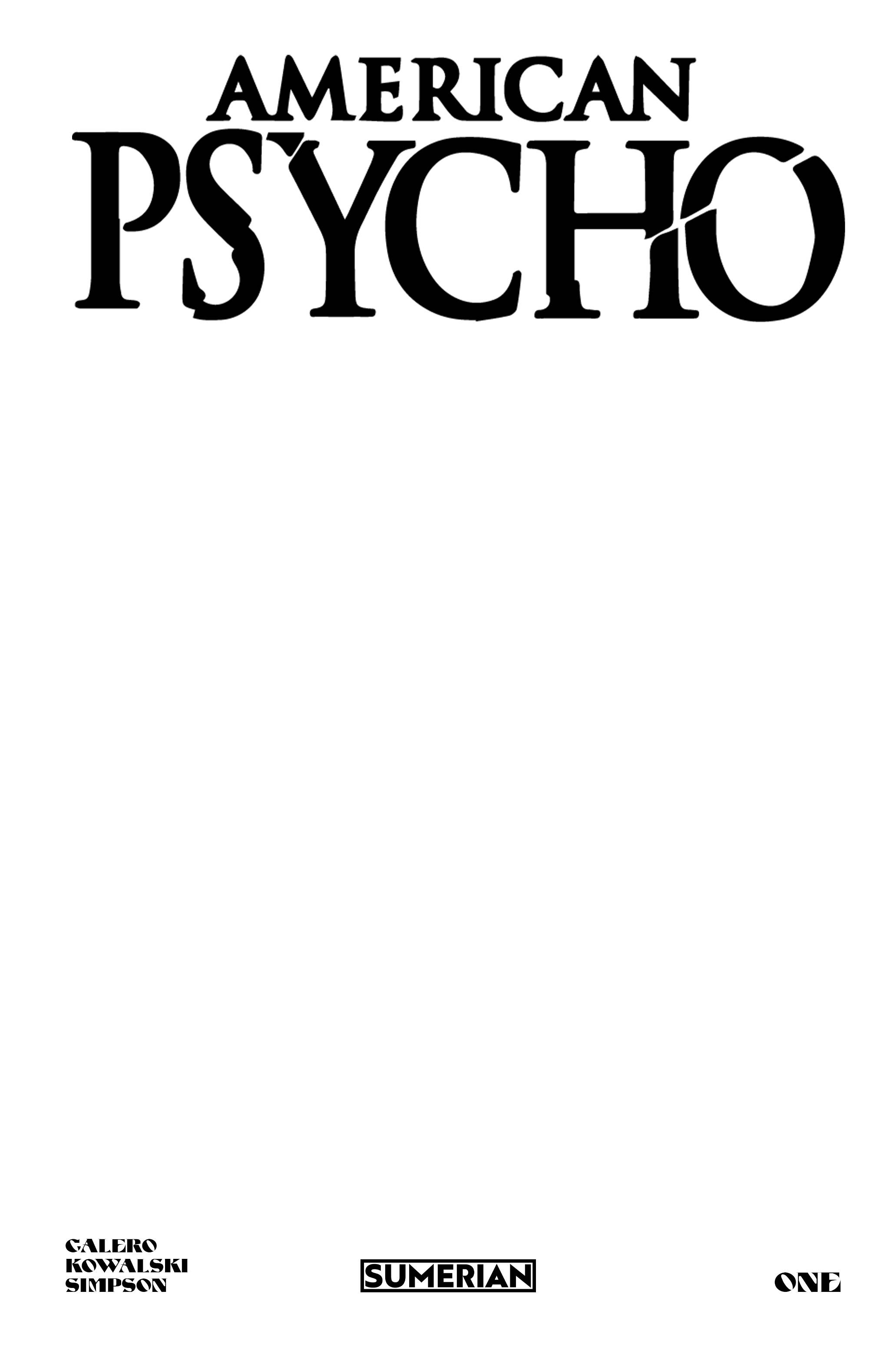 AUG231167 - AMERICAN PSYCHO #1 (OF 5) CVR I 2000 LTD SKETCH COVER (MR ...