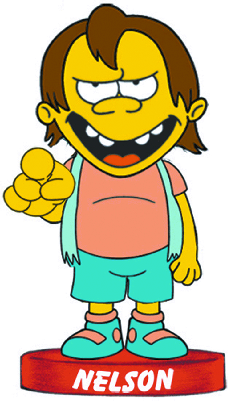 NOV074477 - SIMPSONS SERIES 4 NELSON BOBBLE HEAD - Previews World