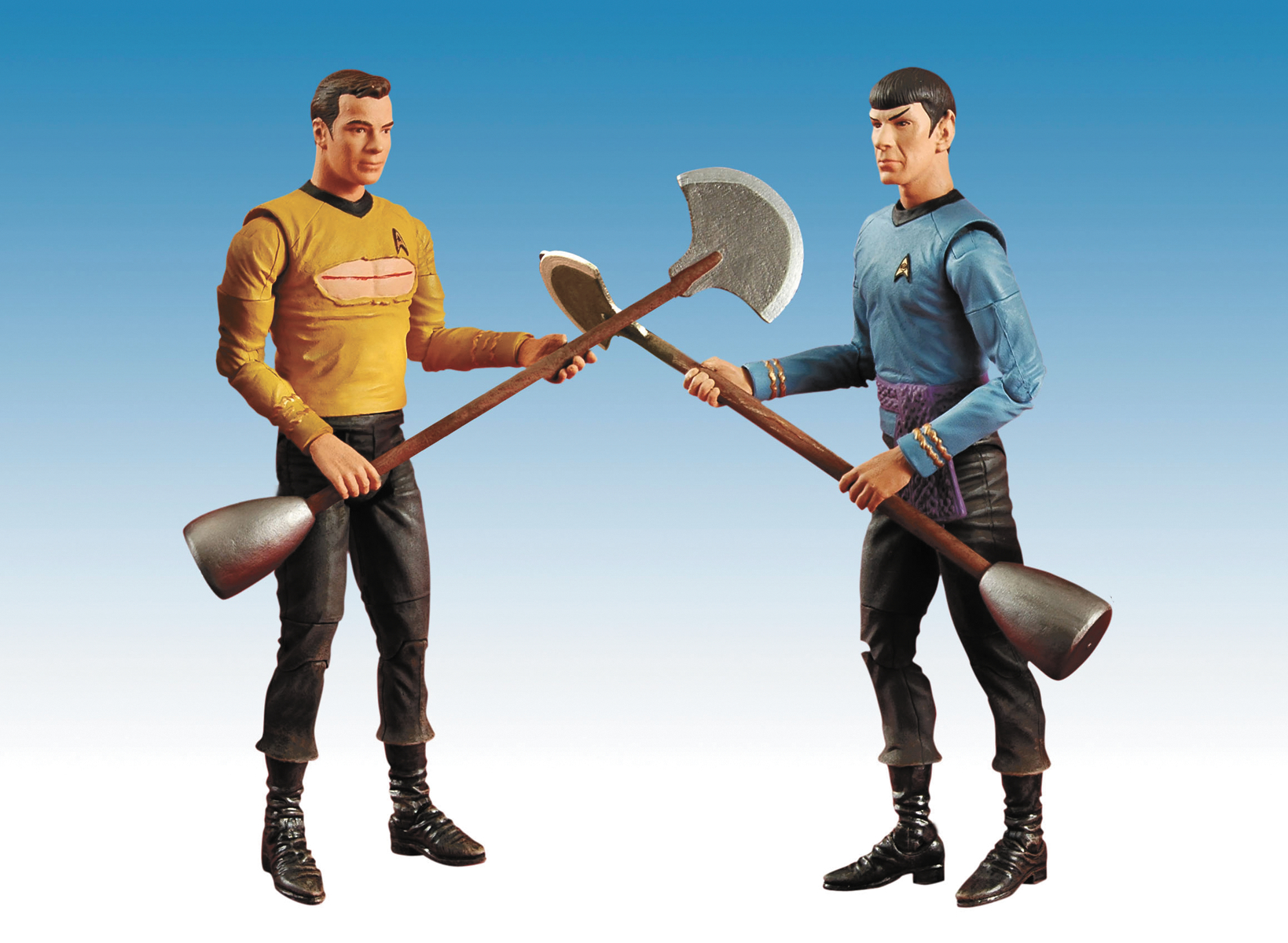 Details about  / Star Trek TOS KIRK vs SPOCK Amok Time Bobble Head Exclusive Figures With Sound