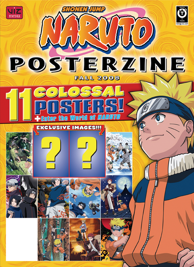 Shonen Jump Naruto Posterzine Winter 2008 11 Massive Posters Magazine Anime 