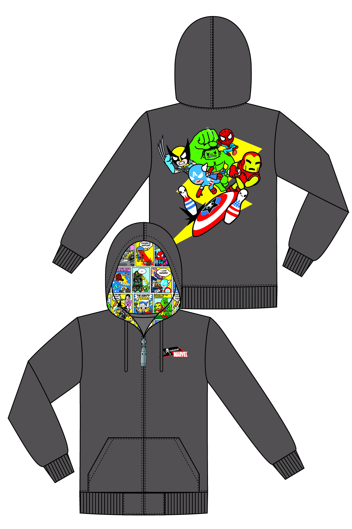 tokidoki marvel hoodie