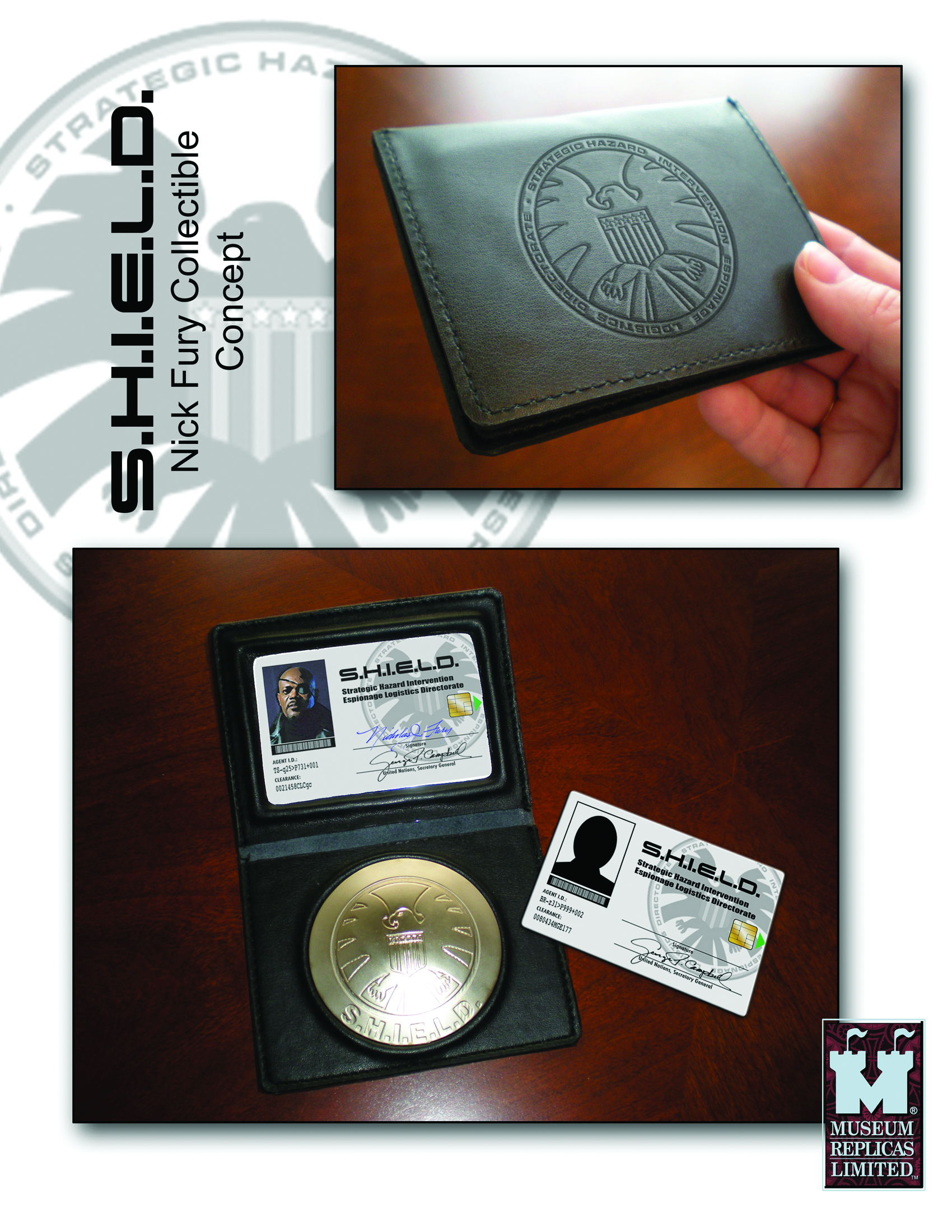 U Nick Fury Agent of S.H.I.E.L.D ID Card #008 Level 1 Field Operative 