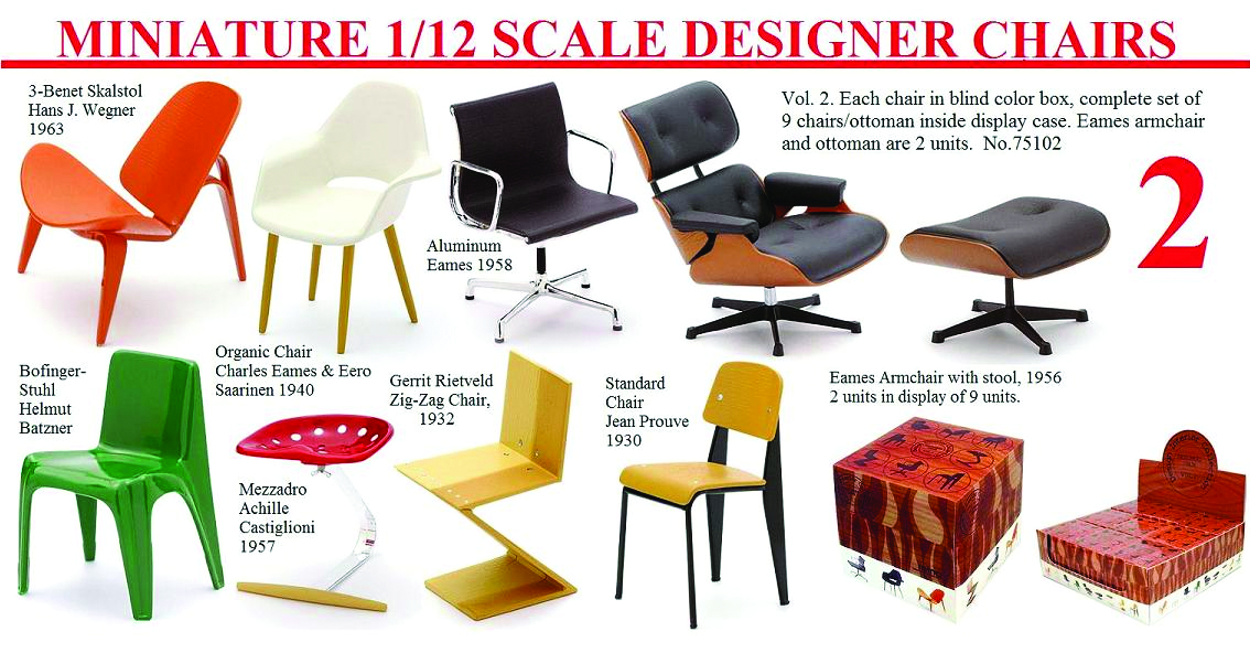 miniature designer chairs