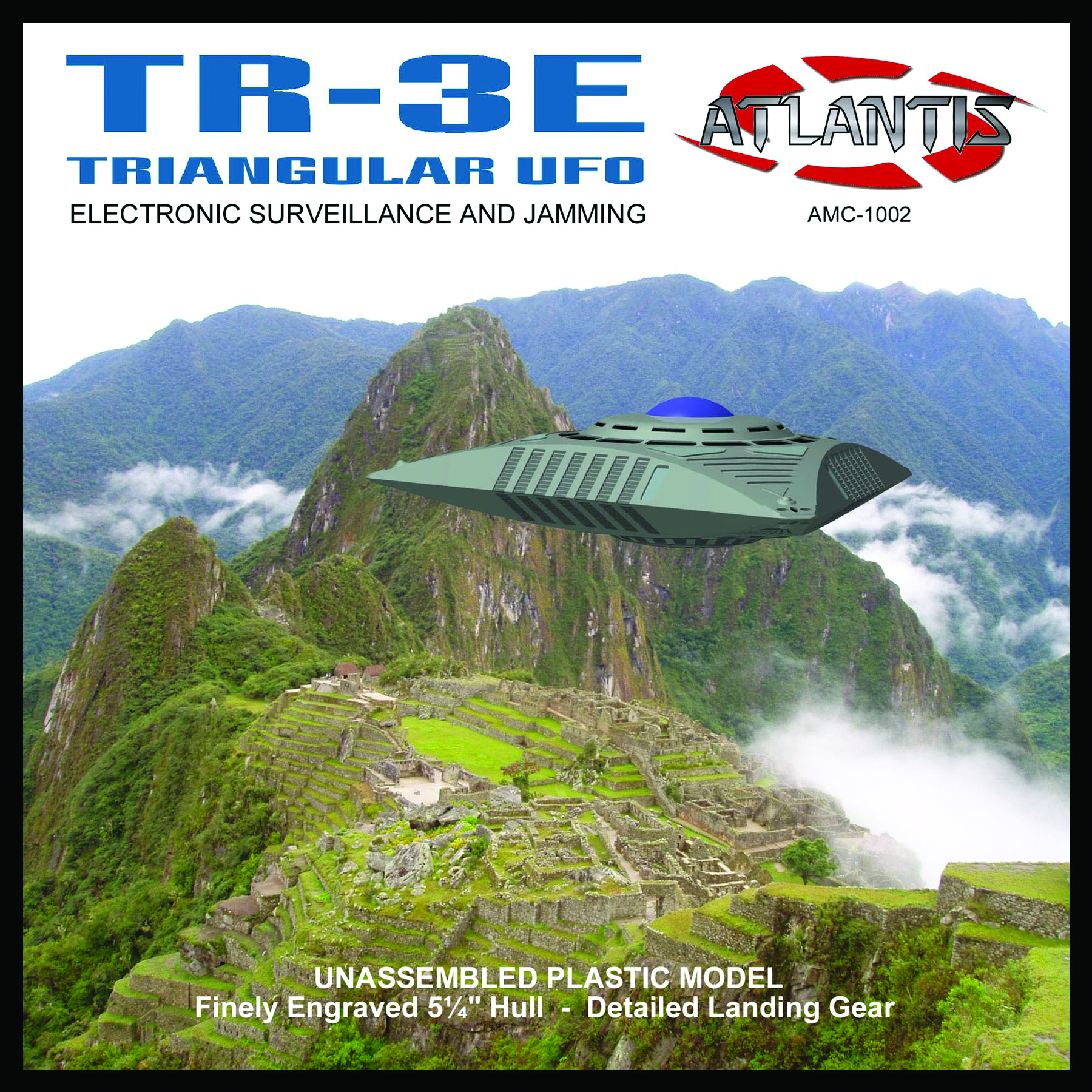 Triangular SpaceCraft TR-3E UFO Model Kit Silver Edition Atlantis Toy and Hobby 