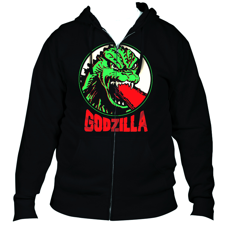 godzilla zip up hoodie