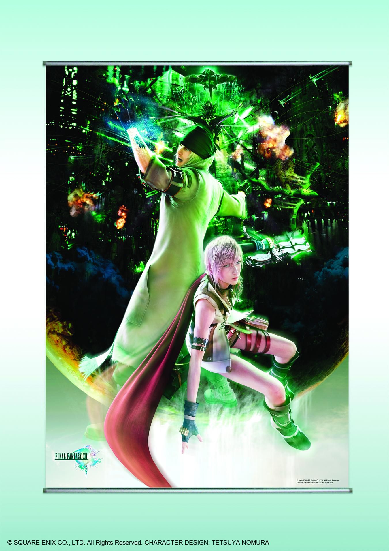 FEB111704 - FFXIII WALL SCROLL LIGHTNING & SNOW - Previews World